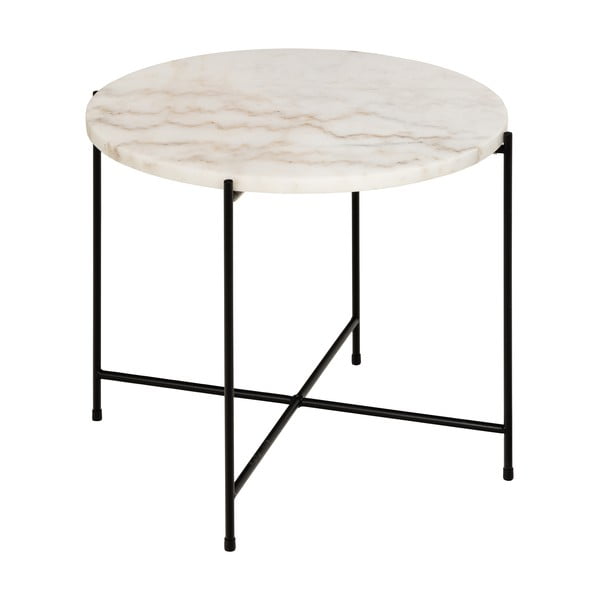 Kerek tárolóasztal márvány asztallappal ø 52 cm Avila – Actona