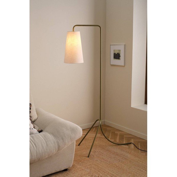 Khaki-krémszínű textil állólámpa hajlítható szerkezettel (magasság 154 cm) Vivienne – Jotex-image-1