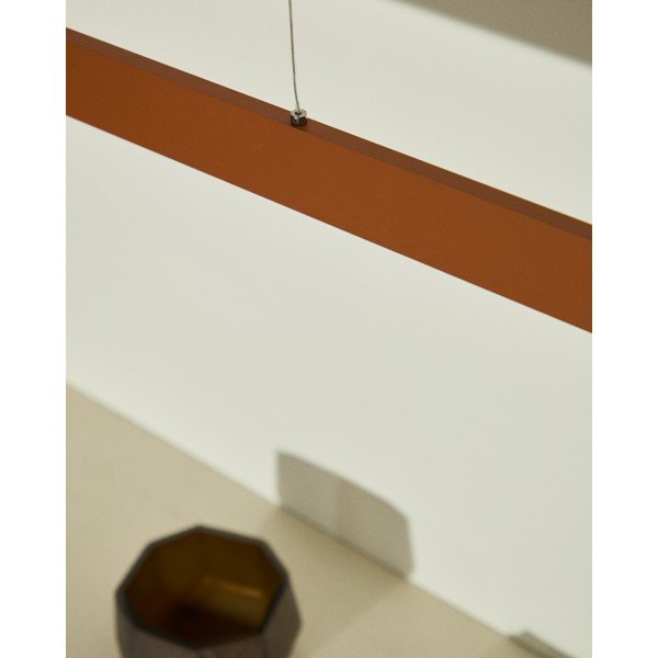 Terrakotta színű LED függőlámpa fém búrával Boadella – Kave Home-image-4