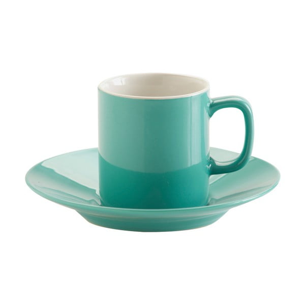 Kék-zöld kő kerámia csésze és alj, 90 ml - Price & Kensington