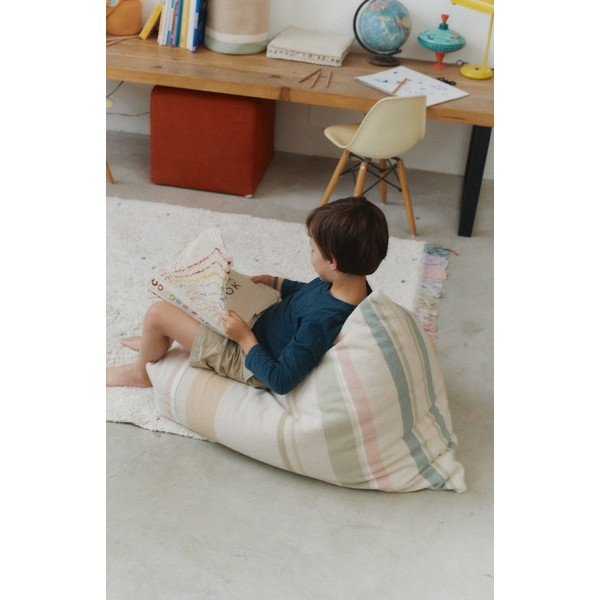 Krémszínű gyerek babzsák Cleo Multi Stripe – Lorena Canals-image-3