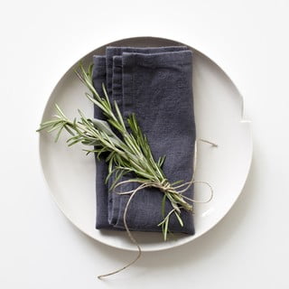 2 db sötétszürke vászonszalvéta - Linen Tales