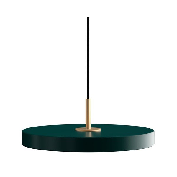 Sötétzöld fém LED dimmelhető függőlámpa fém búrával ø 31 cm Asteria Plus – UMAGE