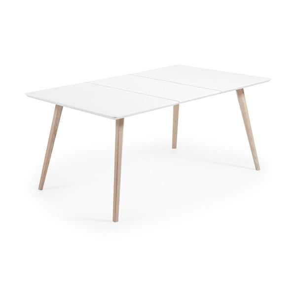 Bővíthető étkezőasztal hosszabbító asztallappal 90x140 cm Eunice – Kave Home-image-3