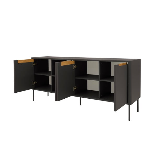 Switch fekete komód, 173 x 76 cm - Tenzo-image-4