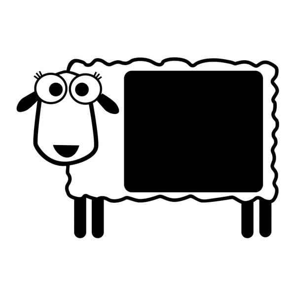 Chalk Sheep fekete írható falmatrica