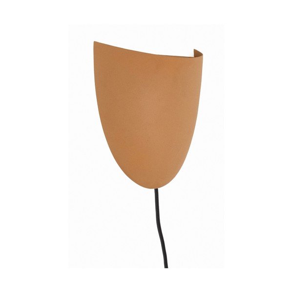 Terrakotta színű konnektorhoz csatlakoztatható fali lámpa Nibla – Kave Home