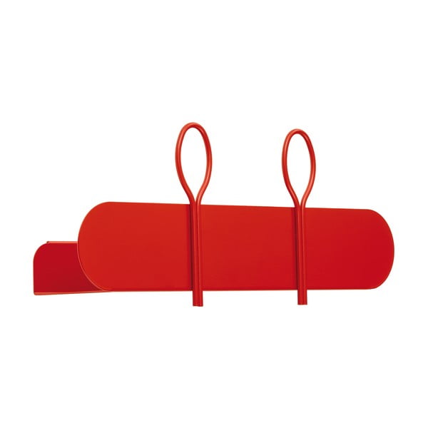 Balloon piros fali fogas 2 fogantyúval és polccal - MEME Design