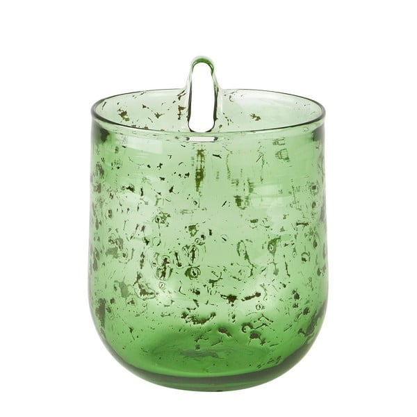 Üveg felfüggesztett virágcserép zöld színben, ∅ 14 cm - Villa Collection