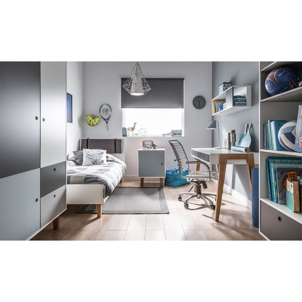 Concept fehér egyszemélyes ágy, 120 x 200 cm - Vox-image-3