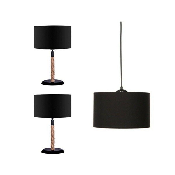 Fekete asztali lámpa - Magenta Home-image-1