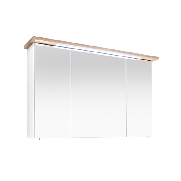 Fehér függő fürdőszoba szekrény tükörrel 115x72 cm Set 923 - Pelipal-image-2