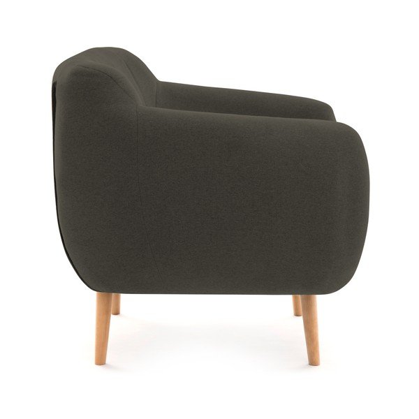 Kennet sötétszürke fotel világos lábakkal - Vivonita-image-3