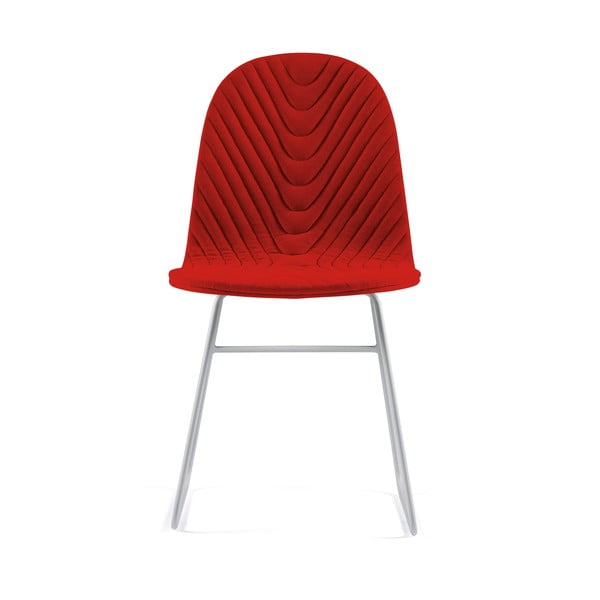 Mannequin V Wave piros szék fém lábakkal - Iker