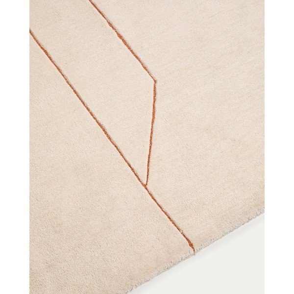 Krémszínű kézi szövésű szőnyeg 160x230 cm Delide – Kave Home-image-2