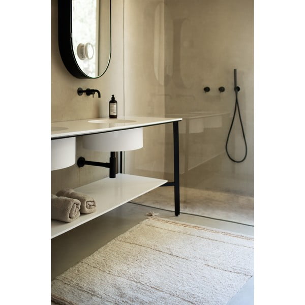 Krémszínű mosható kézi szövésű pamut szőnyeg 90x130 cm Bloom Natural – Lorena Canals-image-3