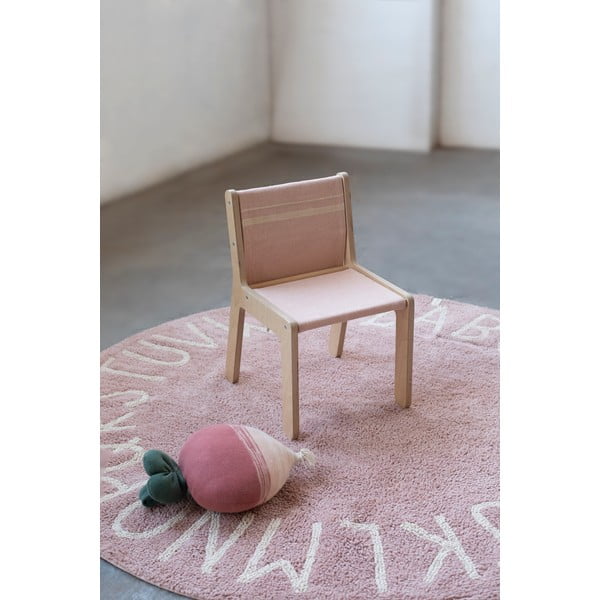 Világos rózsaszín-natúr színű gyerek szék Vintage Nude – Lorena Canals-image-1