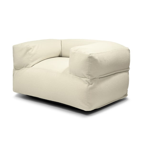 Krémszínű buklé babzsákfotel MooG – SLOWDOWN