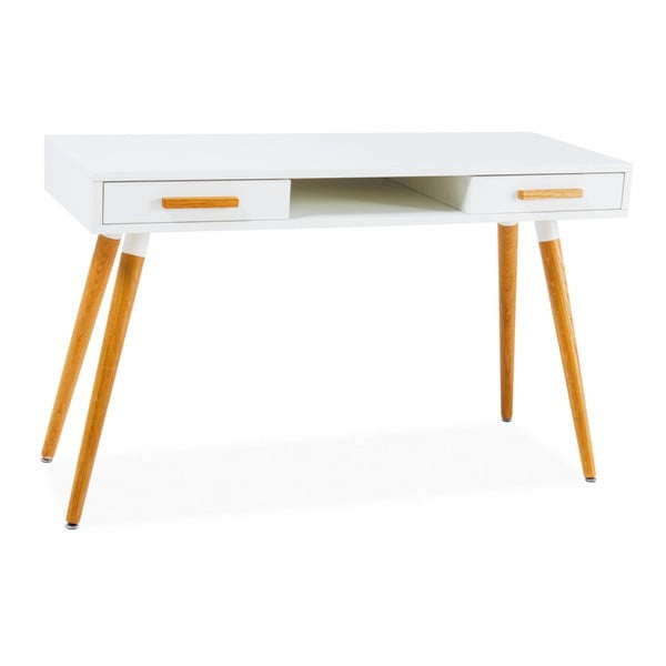 Milan fehér íróasztal, 120 cm hosszú - Signal