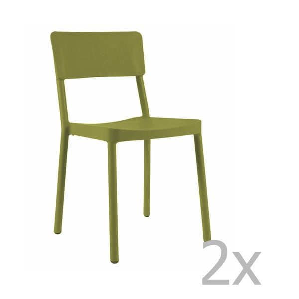 Lisboa zöld kerti szék, 2 darab - Resol