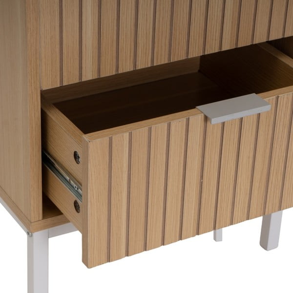 Natúr színű éjjeliszekrény tölgyfa dekorral Mid-Lines – Casa Selección-image-4