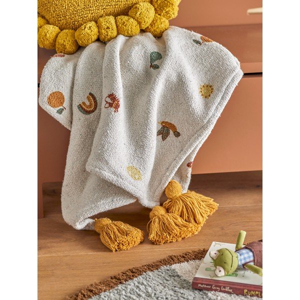 Fehér gyerek takaró 80x100 cm Agnes – Bloomingville Mini-image-1