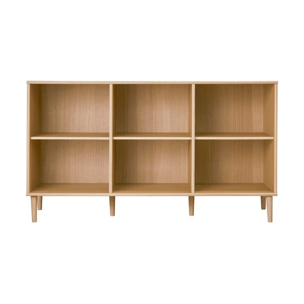 Natúr színű könyvespolc tölgyfa dekorral 133x75 cm Mistral – Hammel Furniture