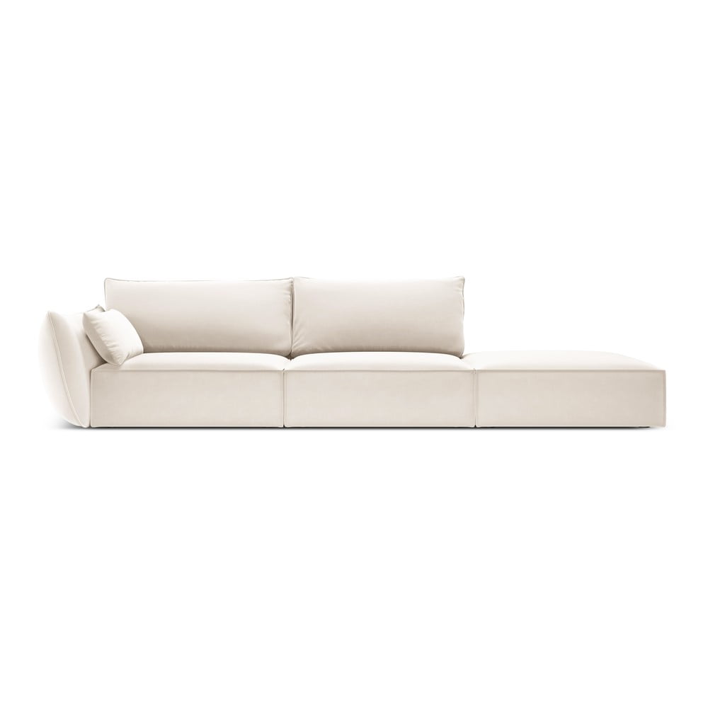 Bézs bársony kanapé, bal oldali 264 cm Vanda  Mazzini Sofas