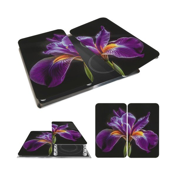 Edzett üveg tűzhely fedőlap szett 2 db-os 52x30 cm Abdeckplatte  – Wenko-image-3
