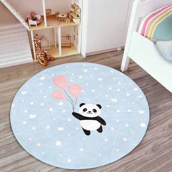Világoskék gyerek szőnyeg ø 80 cm Comfort – Mila Home-image-3