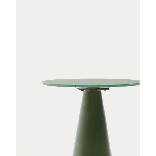 Kerek tárolóasztal üveg asztallappal ø 35 cm Wilshire – Kave Home-image-2