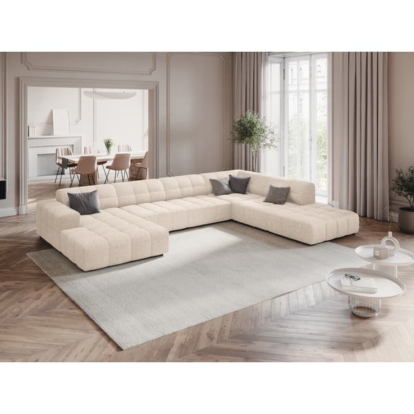 Krémszínű sarokkanapé (jobb oldali-U alakú) Chicago – Cosmopolitan Design-image-1