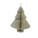 Világosszürke papír karácsonyi dísz, fenyőfa, magasság 10 cm - Only Natural