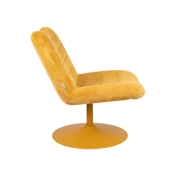Okkersárga bársony fotel Bubba – Zuiver-image-3
