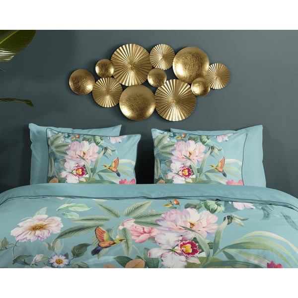 Kék egyszemélyes-hosszabbított pamut-szatén ágyneműhuzat 140x220 cm Fungi – Descanso-image-2