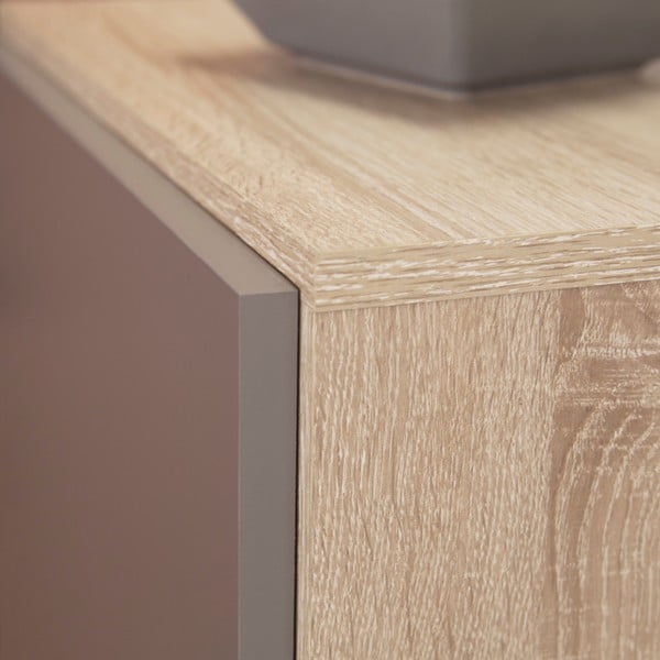 Bamboo szürkésbarna cipősszekrény barna konstrukcióval - Symbiosis-image-2