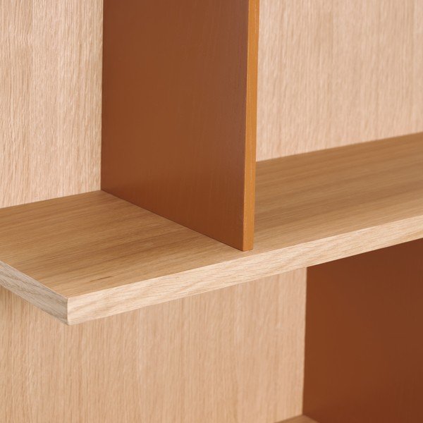 Natúr színű többszintes fali polc tölgyfa dekorral 60 cm Stand – Hübsch-image-2