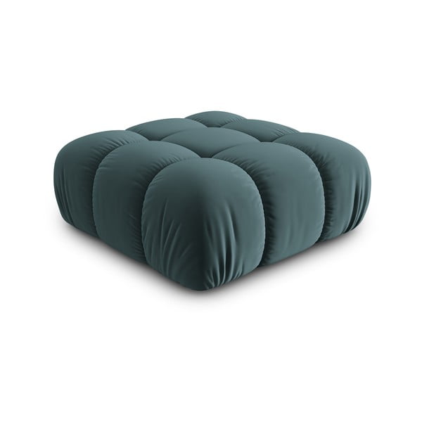 Petróleumkék bársony lábtartó Bellis – Micadoni Home-image-3