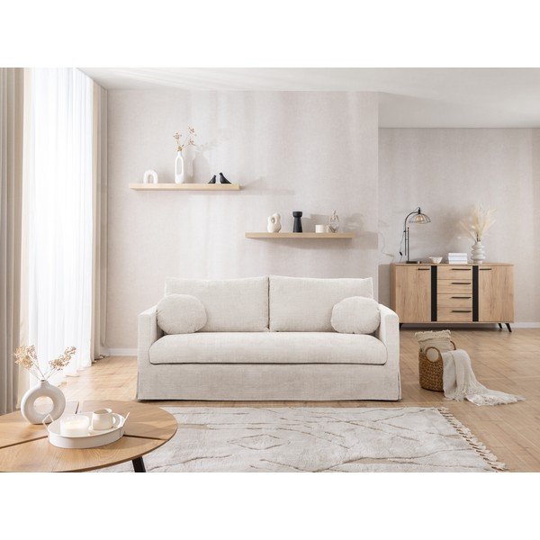 Krémszínű kanapé 195 cm Paphos – Ropez-image-4