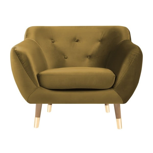 Amelie aranyszínű fotel - Mazzini Sofas