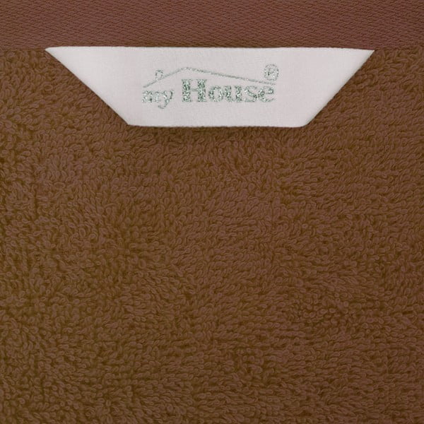 Barna pamut fürdőlepedő 140 x 70 cm Darwin - My House-image-1