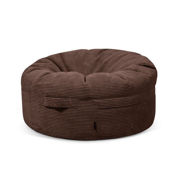 Sötétbarna kordbársony babzsákfotel Roll 105 – SLOWDOWN