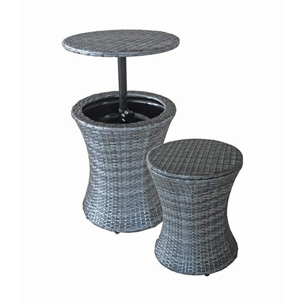 Műrattan kerek kerti bárasztal ø 45 cm Mumbai – Garden Pleasure-image-3