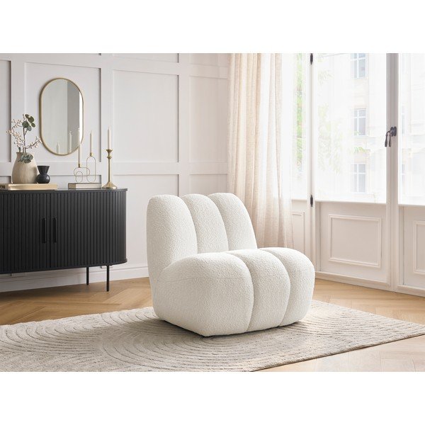 Fehér buklé fotel Janissaire – Bobochic Paris-image-1