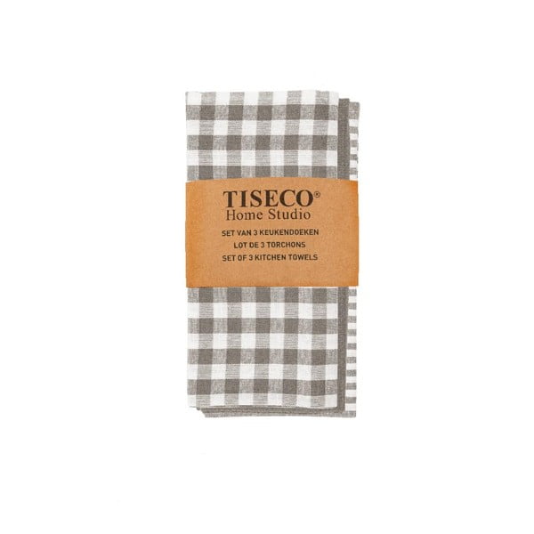 Pamut konyharuha szett 3 db-os 70x50 cm Lines - Tiseco Home Studio-image-1