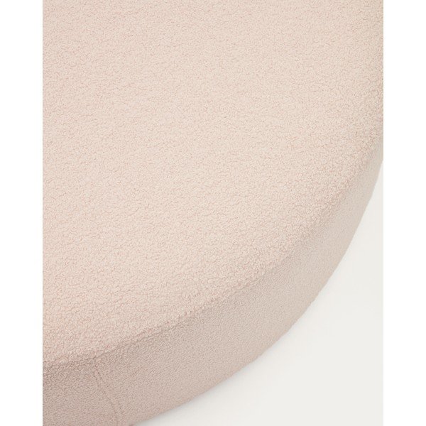 Világos rózsaszín buklé puff Kaeli – Kave Home-image-1