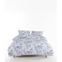 Fehér-szürke egyszemélyes renforcé pamut ágyneműhuzat 140x200 cm White Floral – Mila Home Luxury