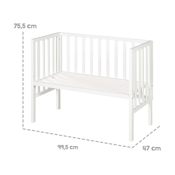 Fehér babaágy 90x45 cm – Roba-image-4