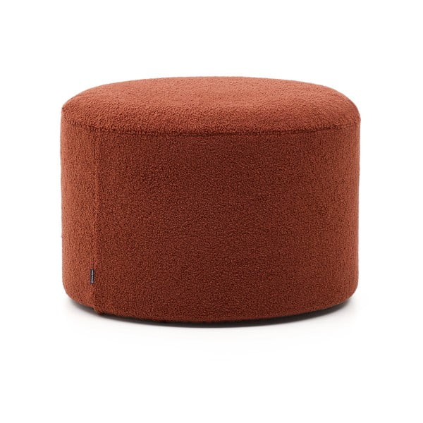 Terrakotta színű buklé puff Kaeli – Kave Home