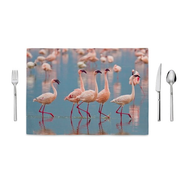 Flamingos Group tányéralátét, 35 x 49 cm - Home de Bleu